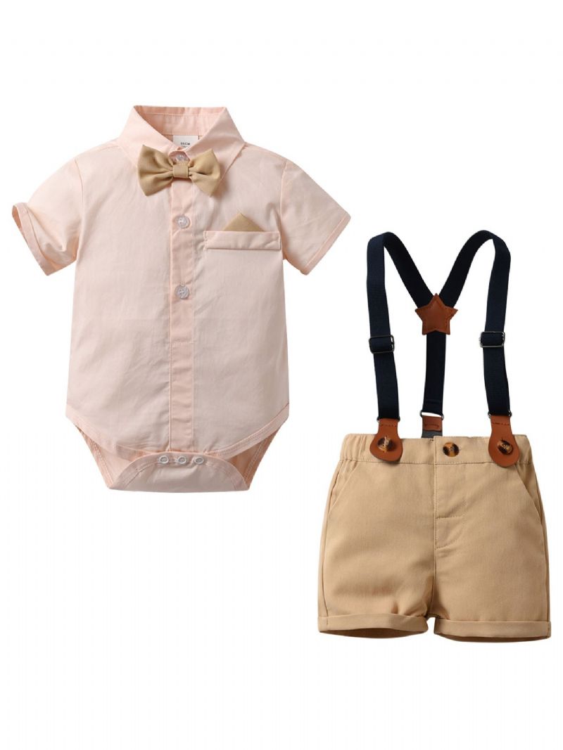 2st Bebis Pojkar Bow Kortärmad Romper & Overall