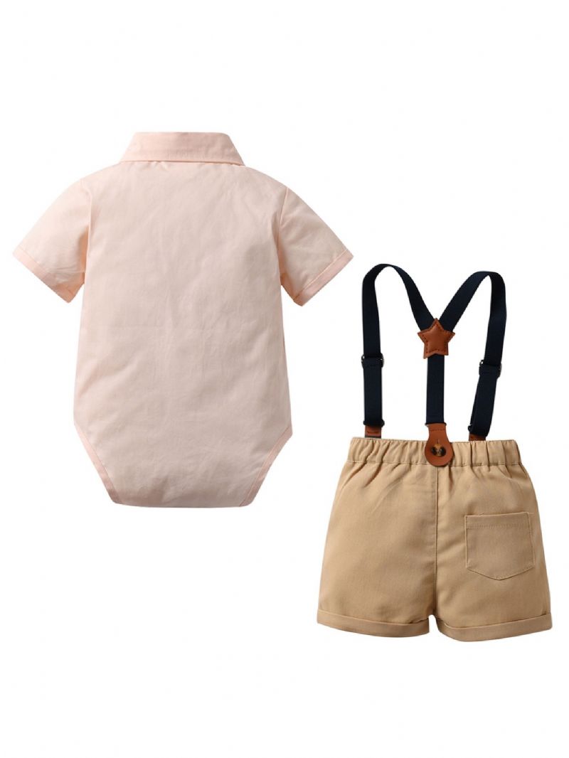 2st Bebis Pojkar Bow Kortärmad Romper & Overall