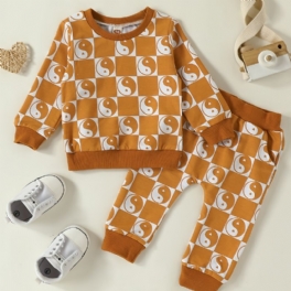 2st Bebis Pojkar Full Printed Sweatshirt Set