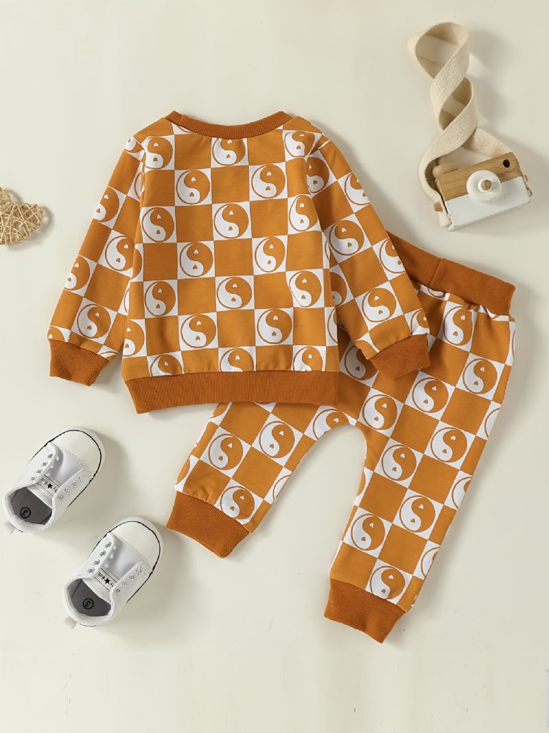 2st Bebis Pojkar Full Printed Sweatshirt Set