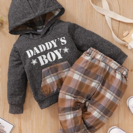 2st Daddy's Pojkar Hooded Long Sleeve Sweater & Byx Set