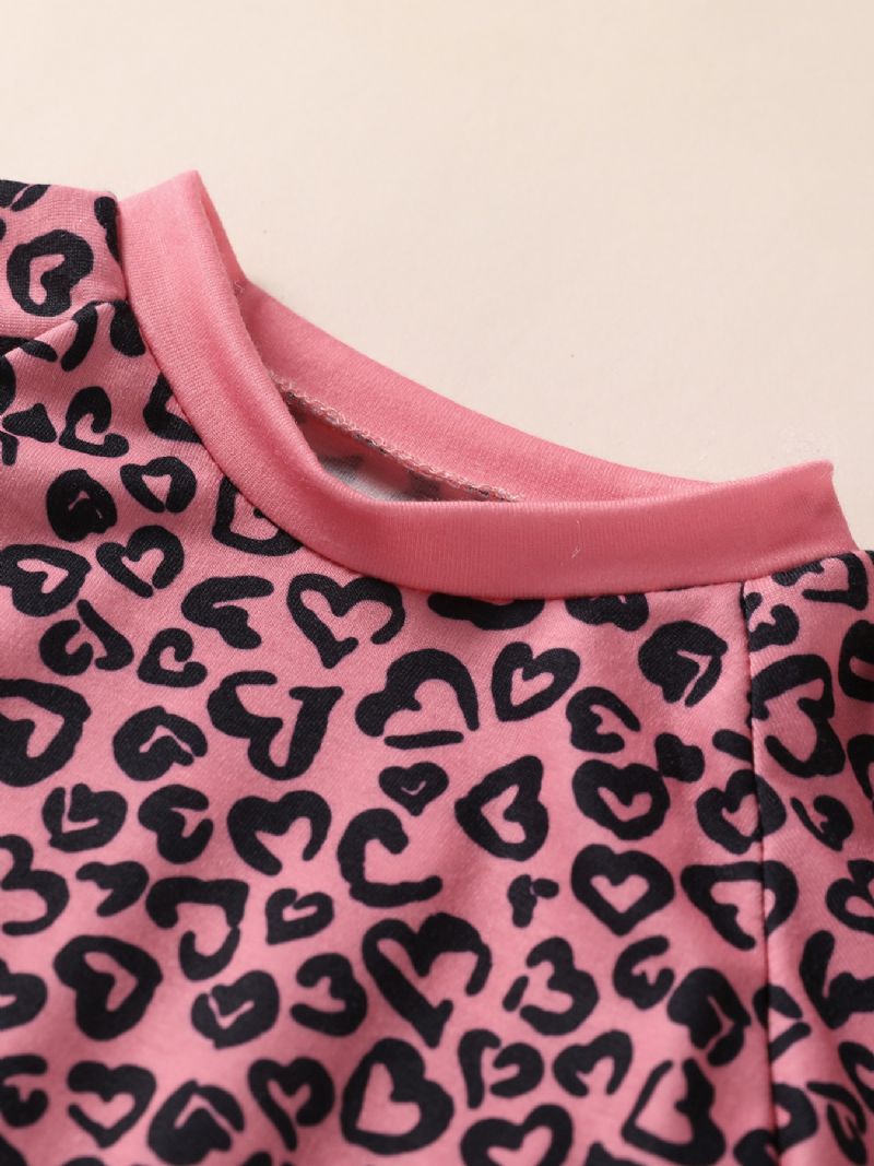 3st Flickor Love Print Rosa Set