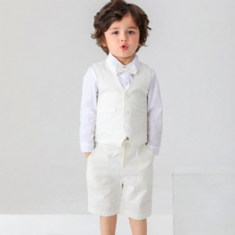 3st Pojkar White Blazer Set