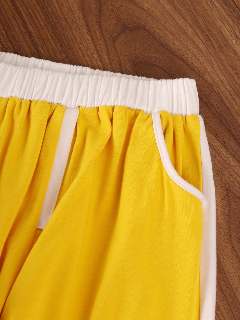 3st Småbarn Flickor Casual Solid Mesh Andas Sportkläder Set
