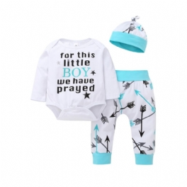 Bebis Pojkar Body & Matchande Byxor & Hatt Set