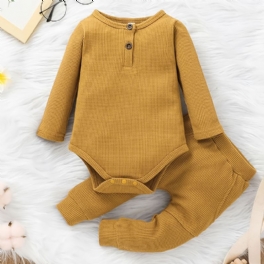 Bebis Pojkar Flickor Romper Bodysuit + Matchande Byxor Nyfödda Kläder Outfit Set