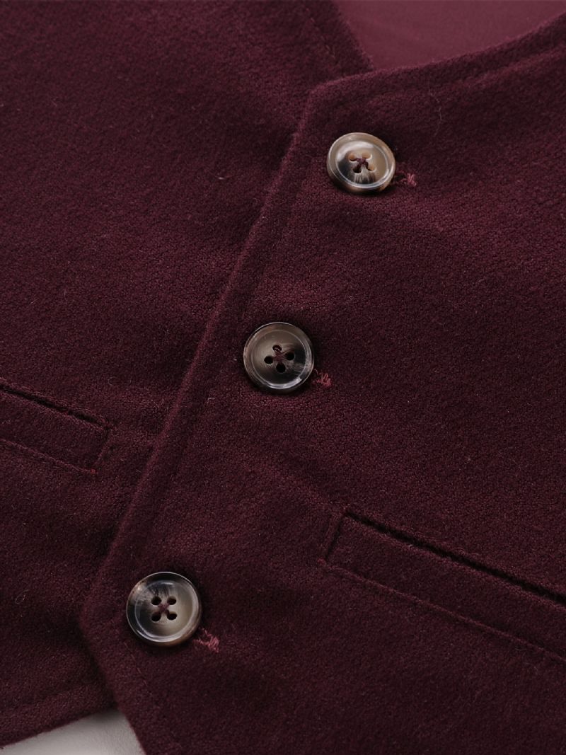 Bebis Pojkar Formella Gentleman Outfits Långärmad Polka Dot Romper + Rejäl Väst + Matchande Byxa Set Bebiskläder Till Jul