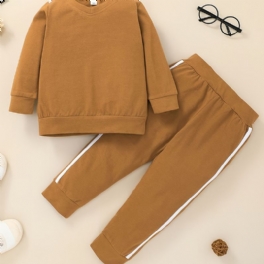 Bebis Pojkar Pullover Sweatshirt + Byxor Set För Höst Och Vinter Nytt