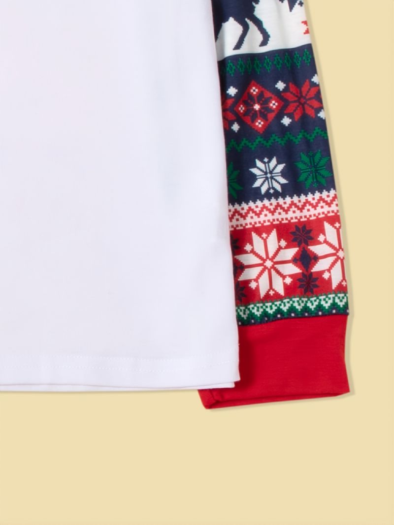 Jul Förälder-barn Casual Santa Alfabetet Print Pyjamas Set