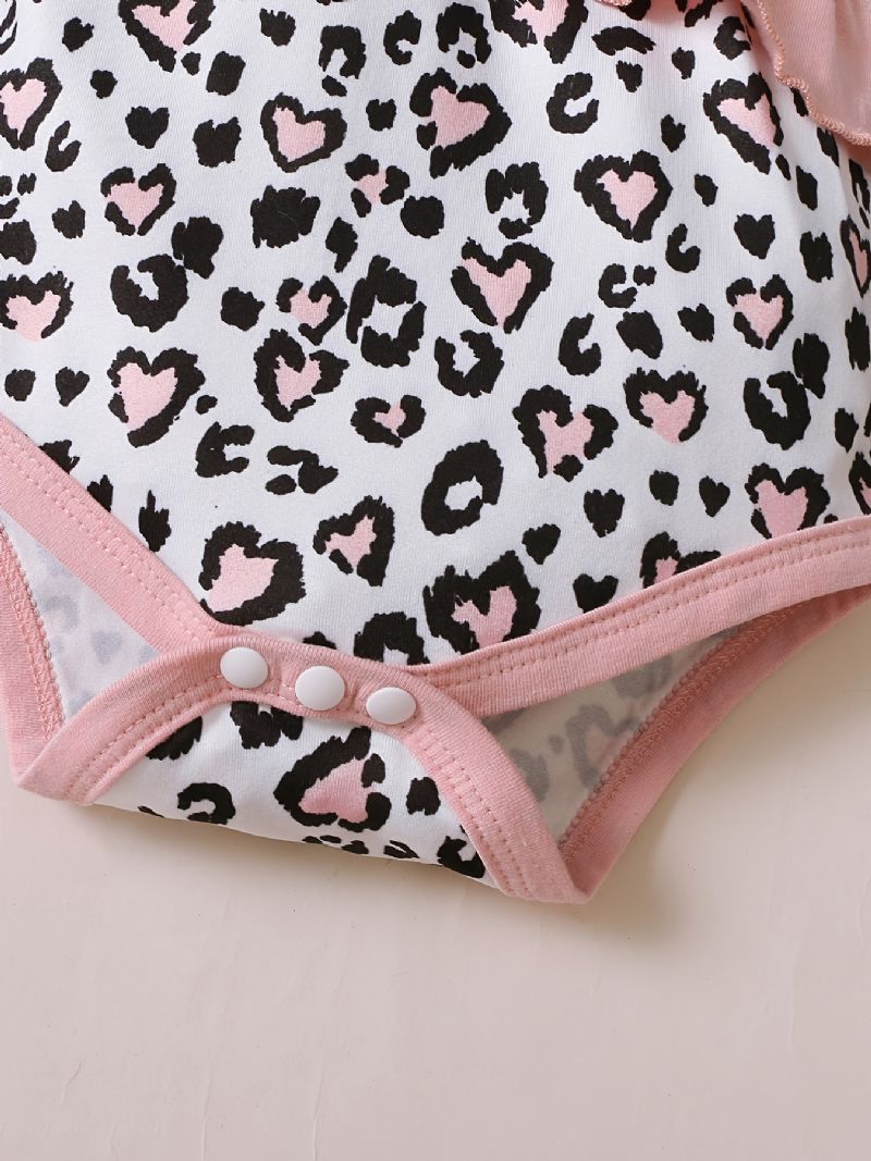 Newborn Bebis Flickor Kläder Långärmad Romper Byxa Set Spädbarn Outfit