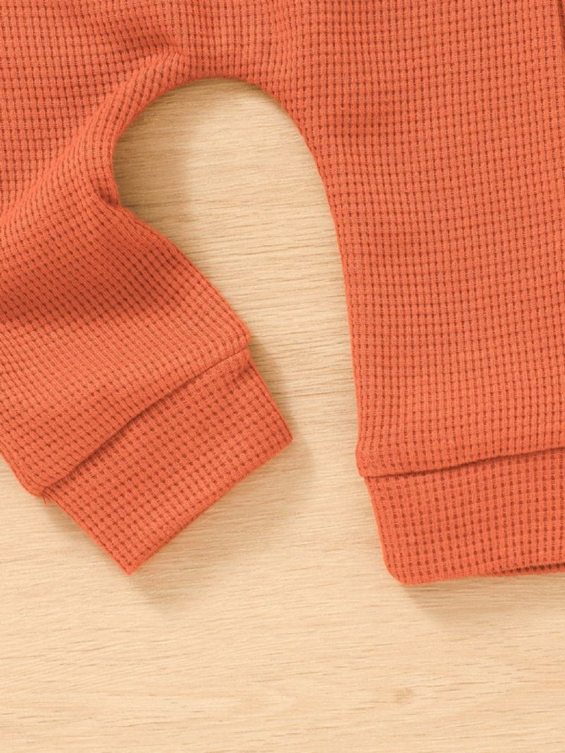 Pojkar Casual Solid Randiga Bodysuit Byxor Set