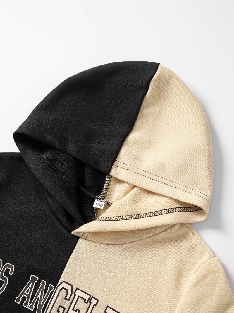Pojkar Colorblock Långärmad Sweatshirt Byxor Set För Höst / Vinter