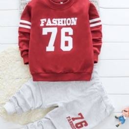 Toddler Pojkar Grafisk Sweatshirt + Sweatpants Barnkläder