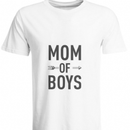 Casual Mamma Pojkar T-shirt Med Blommönster Söt Rund Hals Lös Kortärmad Modeöverdelar Damkläder