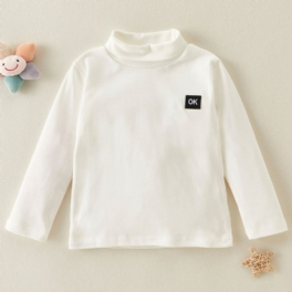Enfärgad Långärmad T-shirt För Småbarnflicka