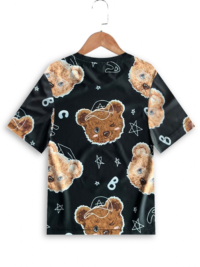 Pojkar Flickor Bear Mönster T-shirt Casual Kortärmad Barnkläder