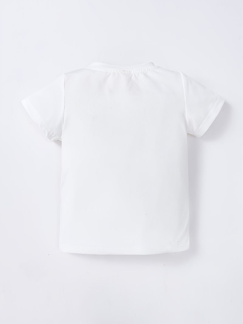 Småbarn Bebis T-shirt Basic Enfärgad Rund Hals Kortärmad Flickor Pojkar