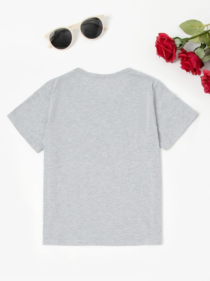T-shirt Med Blommönster För Flickor För God Jul