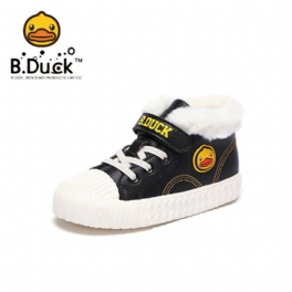 B.duck Bebis Cartoon Sneakers Halkfri Fleece Varm Vinter Skate Skor Pojkar Flickor Barn