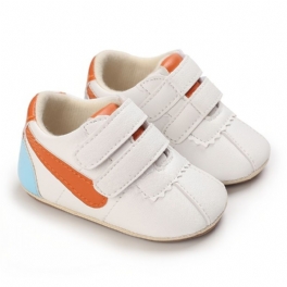 Bebiskor Pojkar Flickor Läder Sneakers Halkfria Barn Promenerande Småbarnsskor Med Kardborrefäste