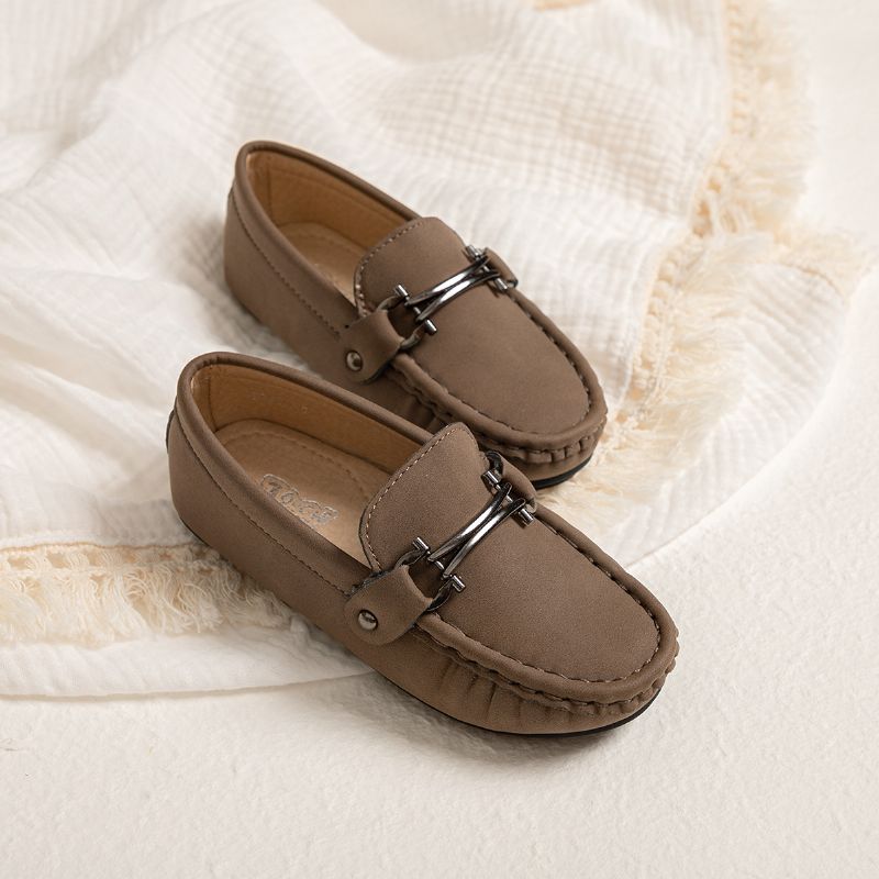 Småbarn Pojkar Flickor Läder Loafers Mjuksulor Slip-on Skor