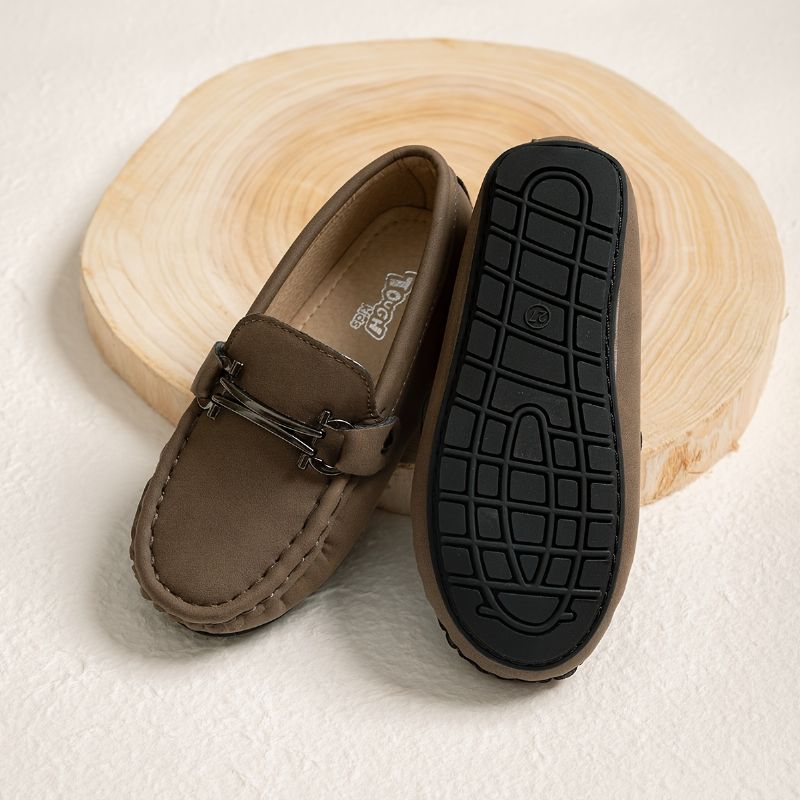 Småbarn Pojkar Flickor Läder Loafers Mjuksulor Slip-on Skor
