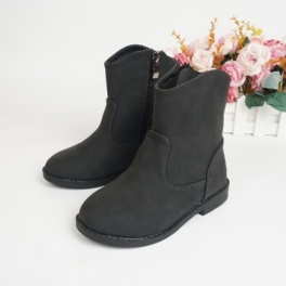 Barn Flickor Side Zip Chelsea Boots För Höst Vinter Ny