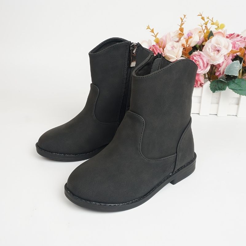 Barn Flickor Side Zip Chelsea Boots För Höst Vinter Ny