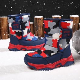 Barn Snow Christmas Boots Winter Boot Warm Waterproof Outdoor Halkbeständiga Kallväderskor