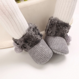 Bebis Warm Snökängor Kardborre Anti-slip Mjuk Bottom Småbarnsskor För Flickor Pojkar Vinter