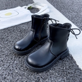 Flickor Elegant Vintage Martin Boots Stövlar Platform Zip-up Halkfria För Vintern