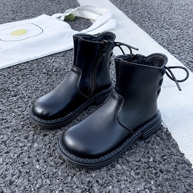 Flickor Elegant Vintage Martin Boots Stövlar Platform Zip-up Halkfria För Vintern