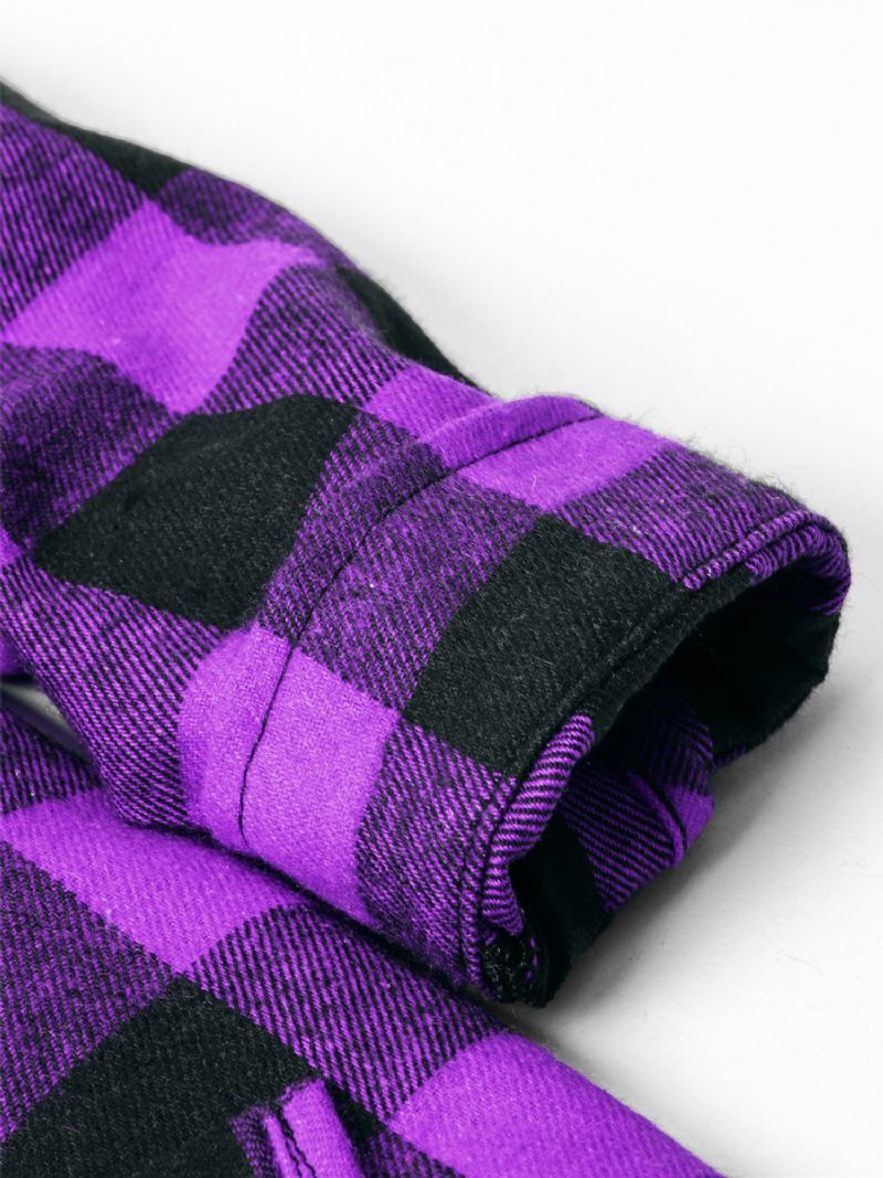 Bebis Pojkar Rutiga Skjortor Button Down Långärmad Blus Toppar Barnkläder
