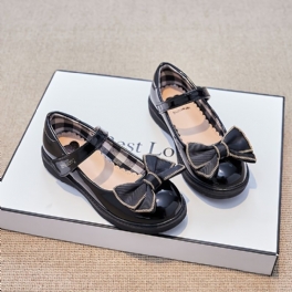 Flickor Mary Jane Flats Mjuksulor Anti-halk Prinsessskor Med Bowknot-dekor