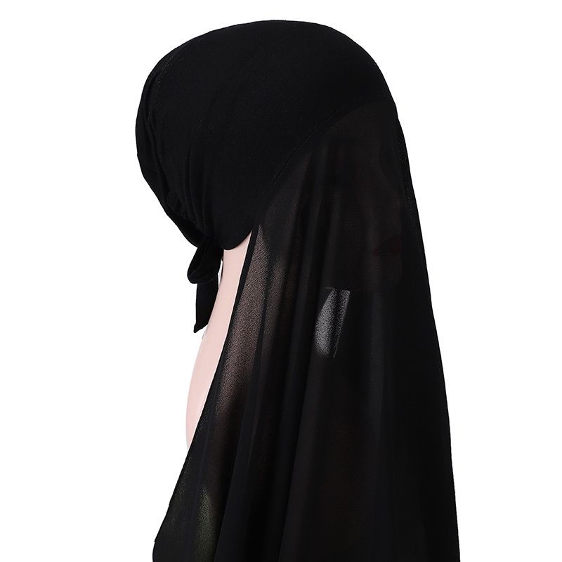 Chiffong Hijab Head Scarf Bekväm Bandana Wrap För Kvinnor Flickor Henne