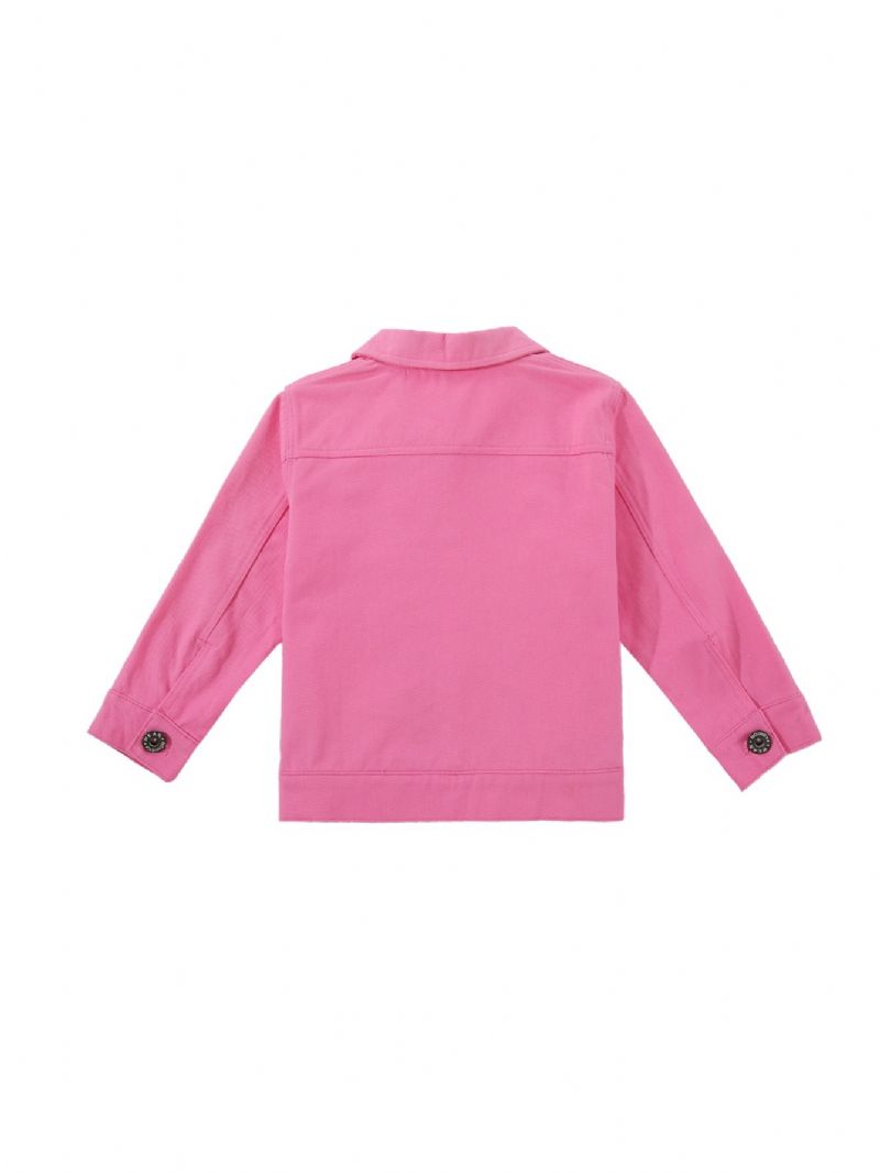 Toddler Flickor Jacka Bomull Casual Kappa Rosa