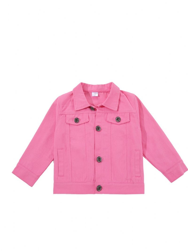 Toddler Flickor Jacka Bomull Casual Kappa Rosa