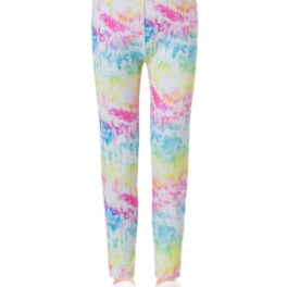 Flickor Tie Dye Printed Leggings Yoga Byxor Barnkläder