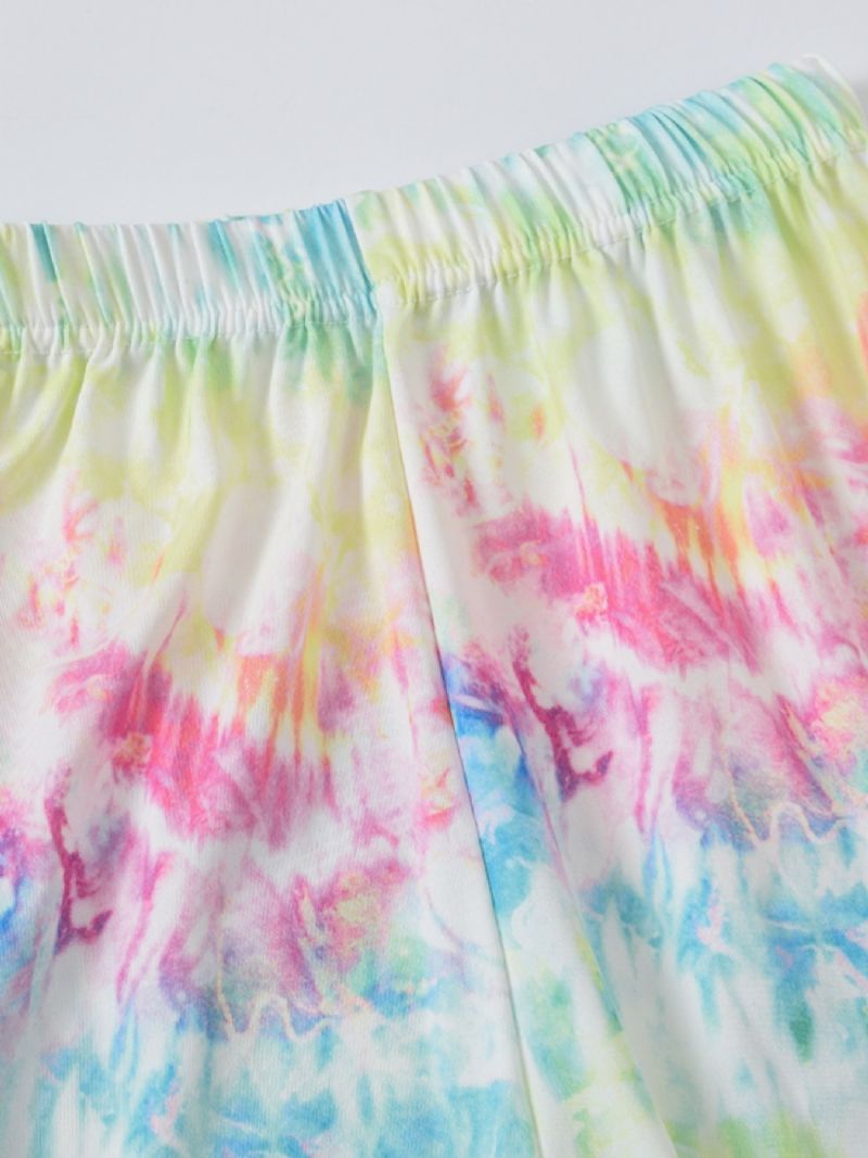 Flickor Tie Dye Printed Leggings Yoga Byxor Barnkläder