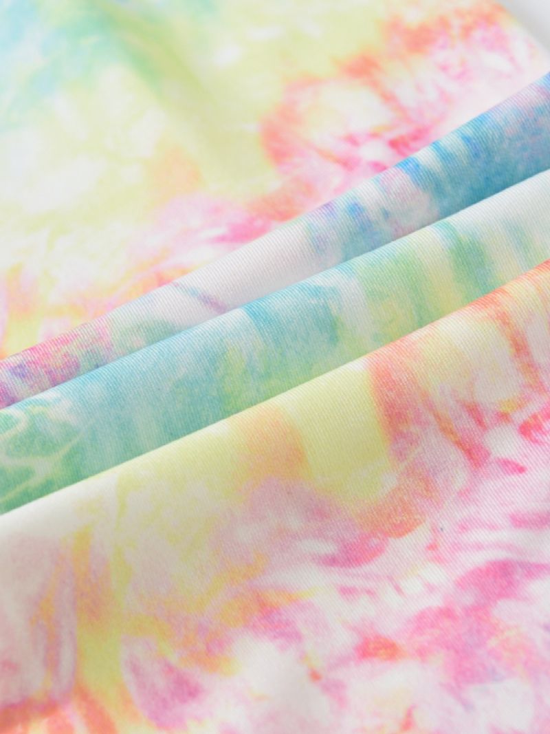 Flickor Tie Dye Printed Leggings Yoga Byxor Barnkläder