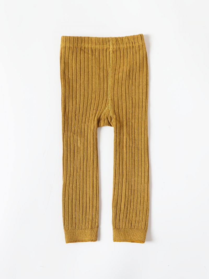 Småbarn Flickor Stickade Leggings Fotlösa Strumpbyxor