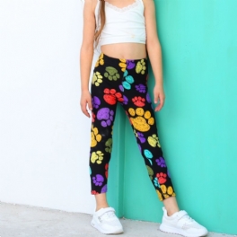 Söta Paws Flickor Mjuka Leggings