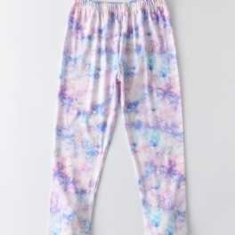 Tie Dye Leggings Med Stjärntryck