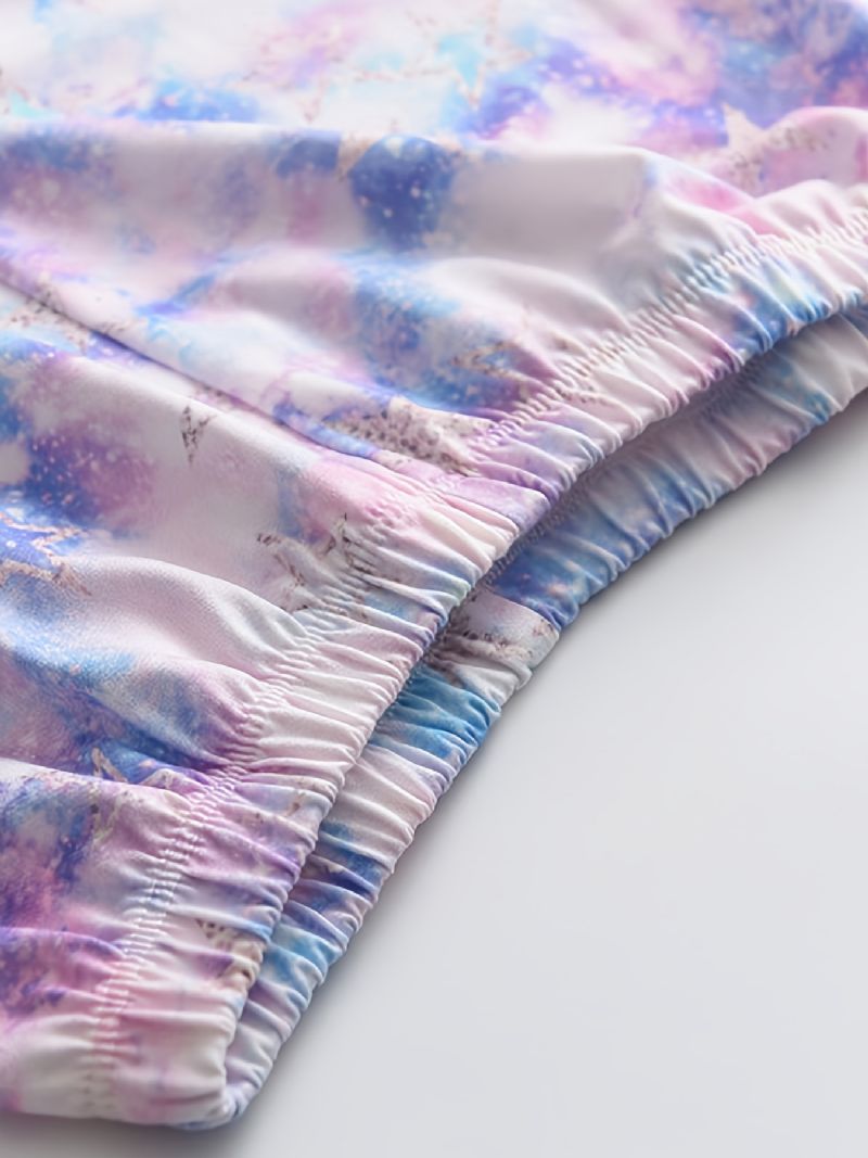 Tie Dye Leggings Med Stjärntryck