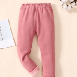 Winter New Bebis Flickor Bomull Leggings Rosa