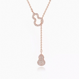 925 Sterling Halsband Flickor Kinesisk Stil Houndstooth Charm Nyhet Teen Design Kedja Födelsedagspresent