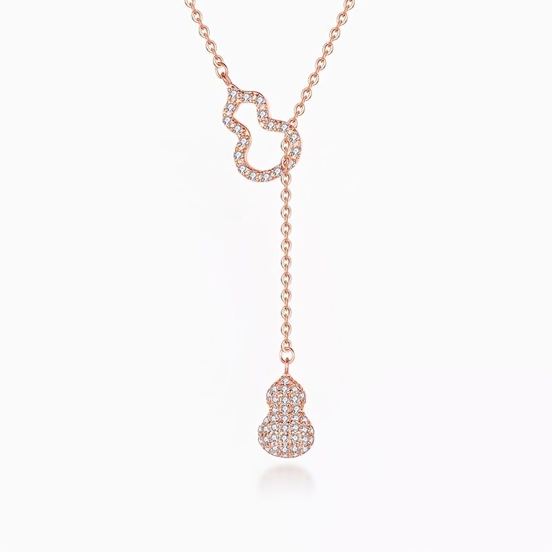 925 Sterling Halsband Flickor Kinesisk Stil Houndstooth Charm Nyhet Teen Design Kedja Födelsedagspresent