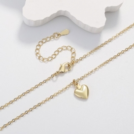 Heart Choker Halsband Delikat Love Hänge Gyllene Smycken För Kvinnor Tjejer