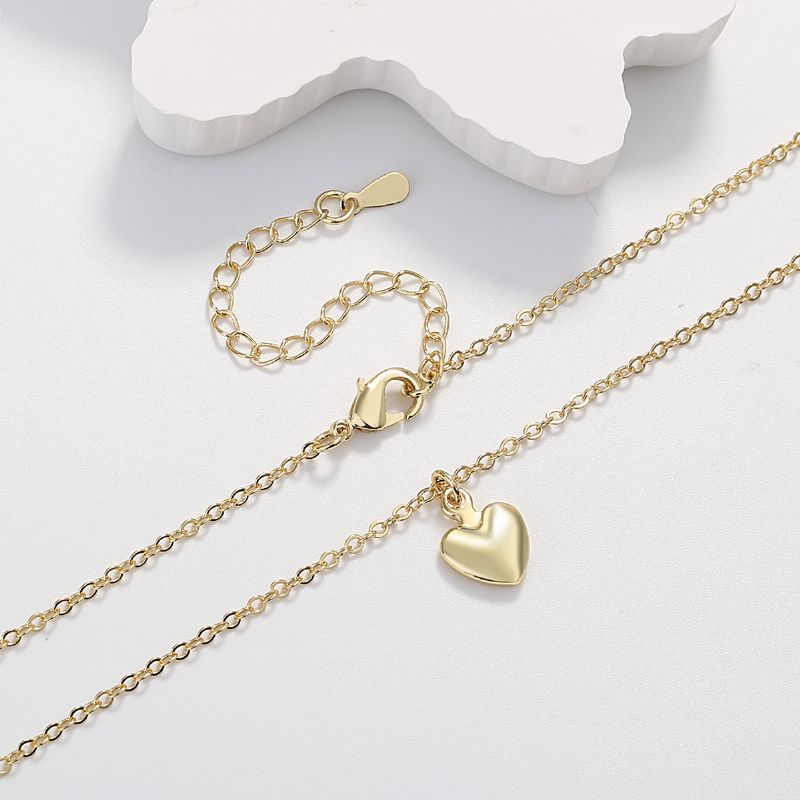 Heart Choker Halsband Delikat Love Hänge Gyllene Smycken För Kvinnor Tjejer