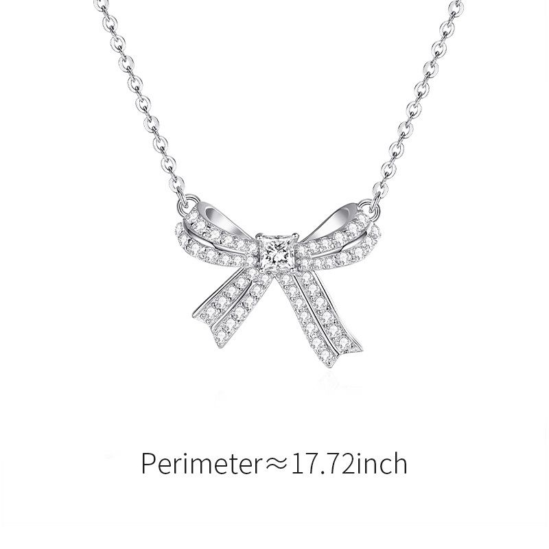 Rosett Hänge Sterling Silver Halsband Kvinna Cubic Zircon Smycken Present Födelsedagspresenter För Kvinnor Mamma Fru Flickor Henne